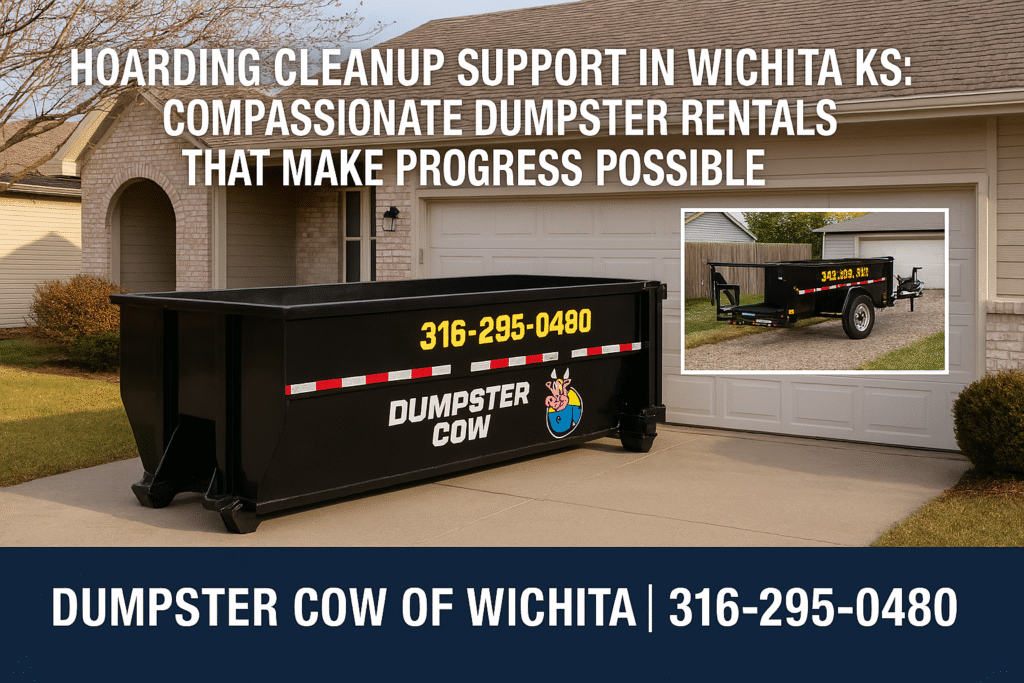 You load it. We haul it. Up-front pricing, fast delivery, solid customer service for hoarding cleanouts in Wichita KS.